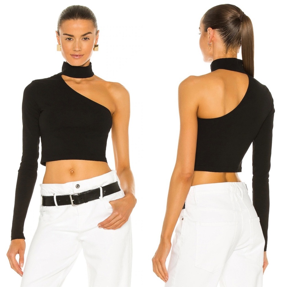 NWT Revolve Cotton Citizen The Brisbane Cutout Turtleneck Top, Black, Size Small